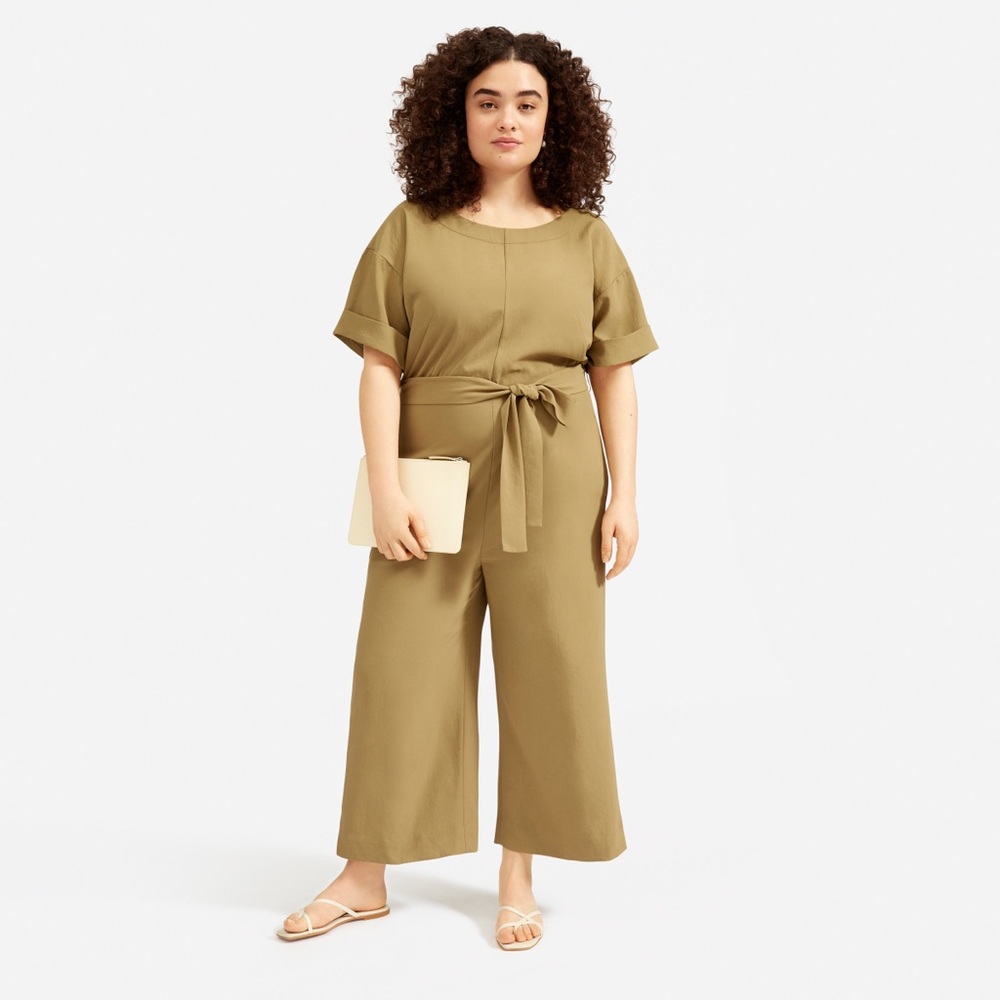 Everlane Japanese GoWeave Short-Sleeve Jumpsuit